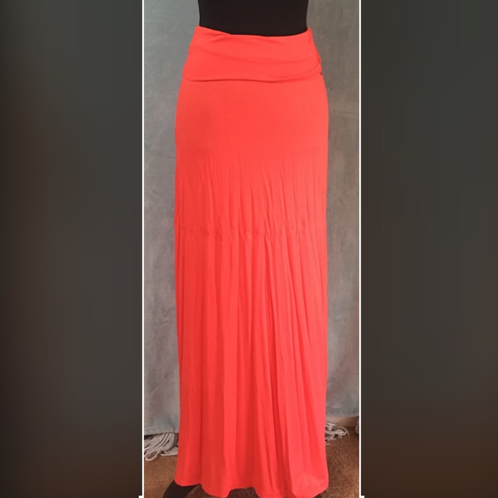 Poetry Orange Maxi Skirt Size M NWT